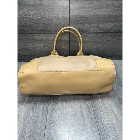 TORY BURCH Tote Bag Handbag Logo Switch Beige - Picture 7 of 12